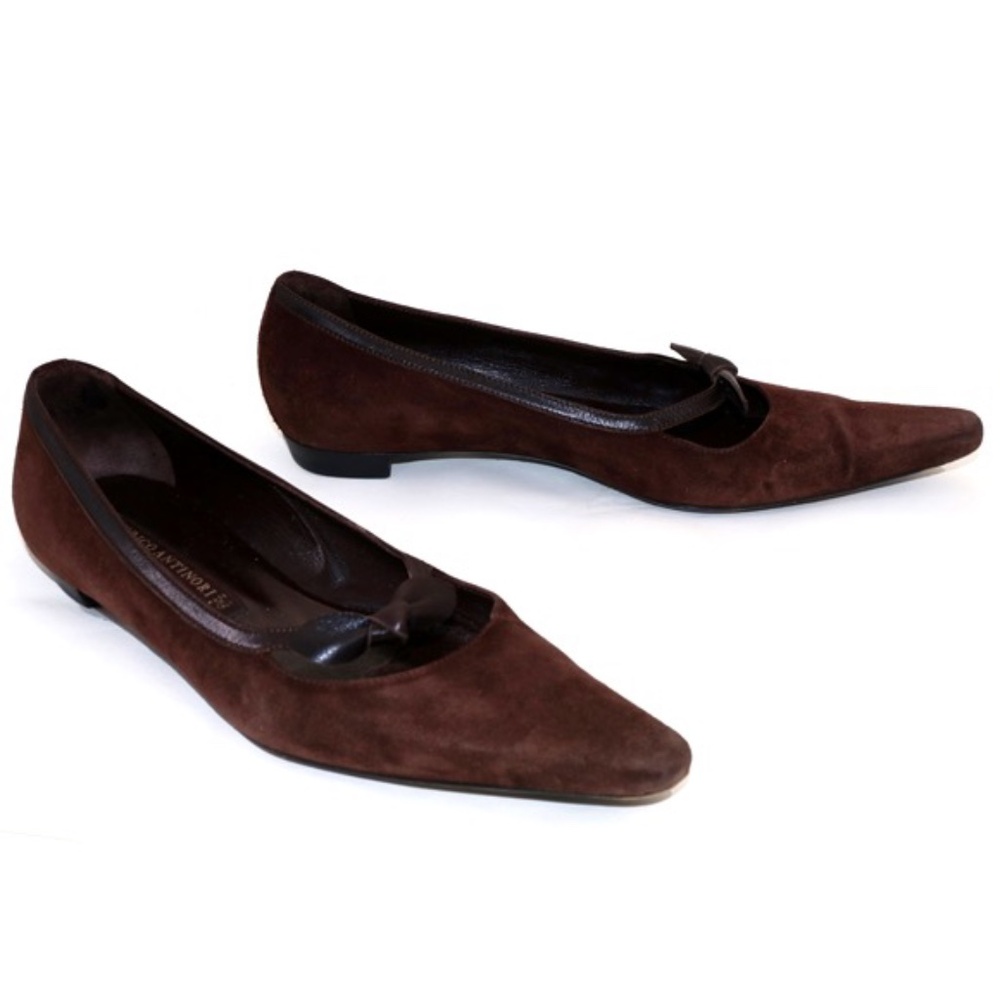 Enrico Antinori     suede flats    made in Italy